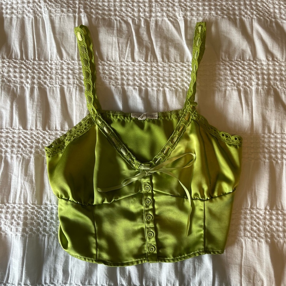 Silk Green Top